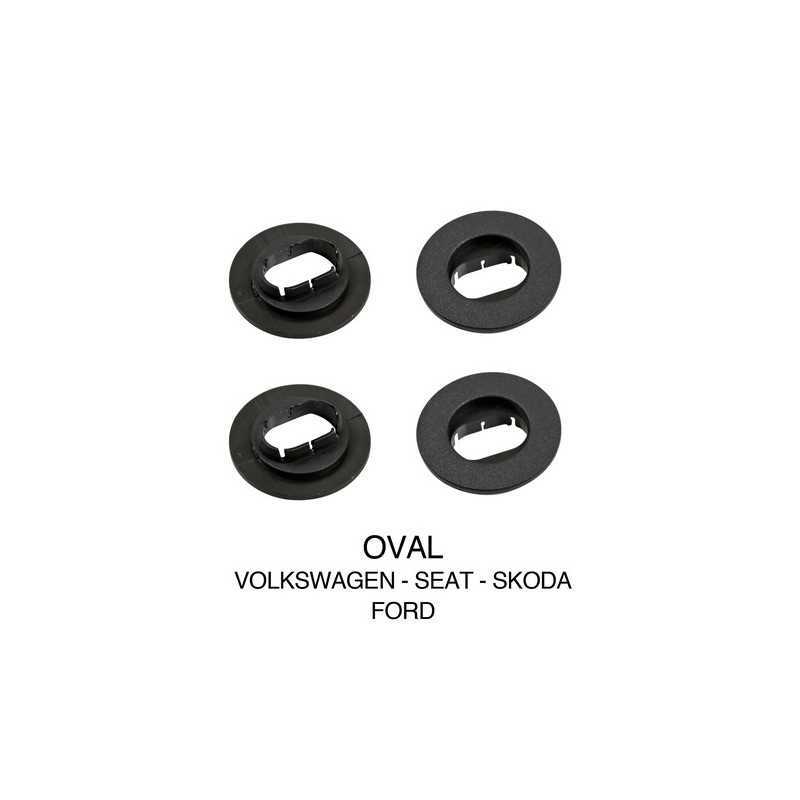 Clip fissaggio tappeti set 4 pz - Ovale - Volkswagen Seat Skoda Ford