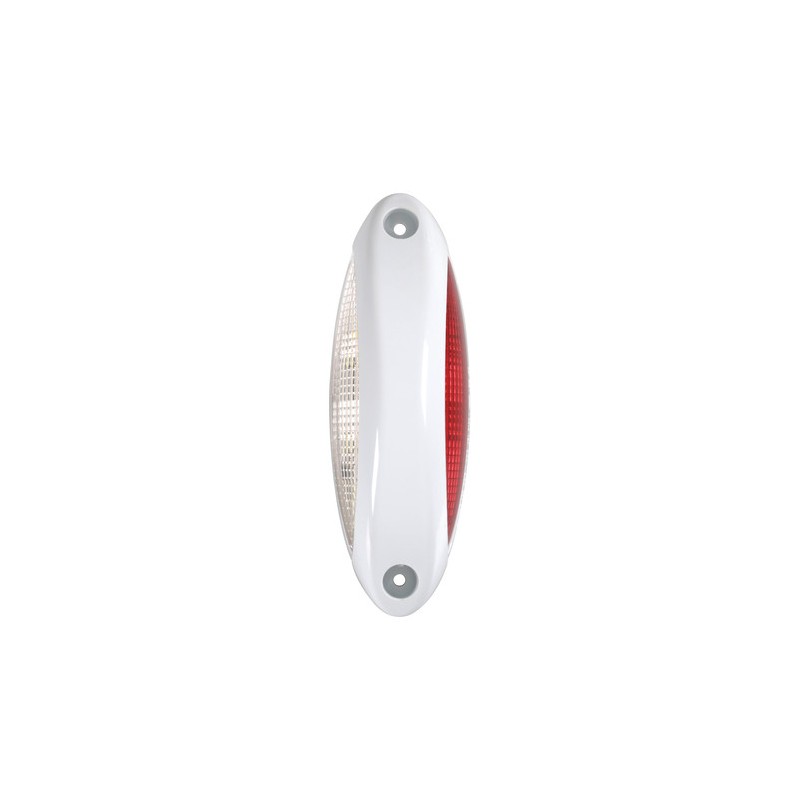 Luce supplementare a 4 Led bianco rosso  9 32V - Scocca bianco