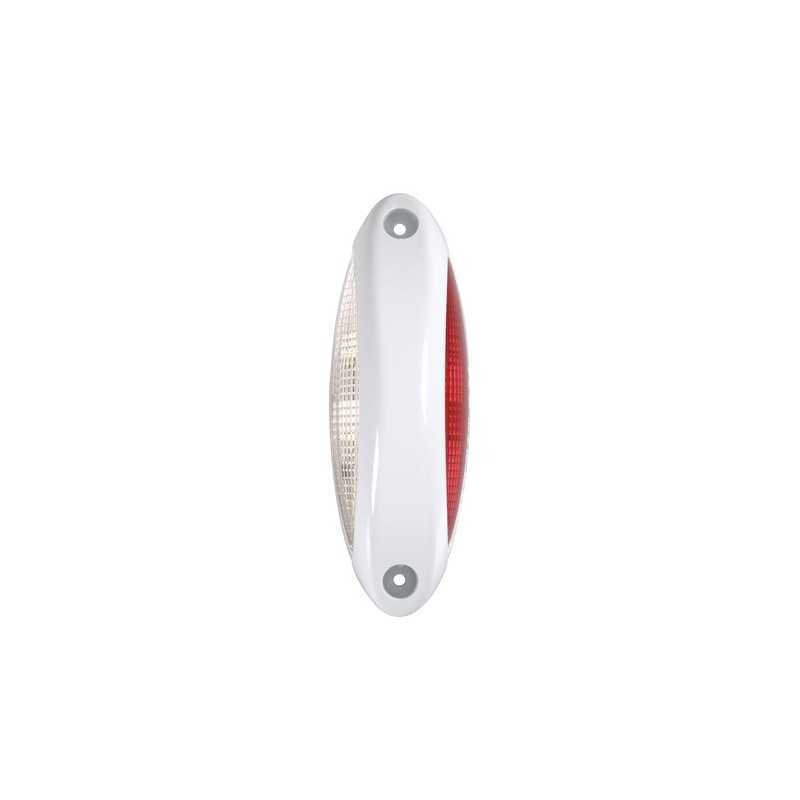 Luce supplementare a 4 Led bianco rosso 9 32V - Scocca bianco