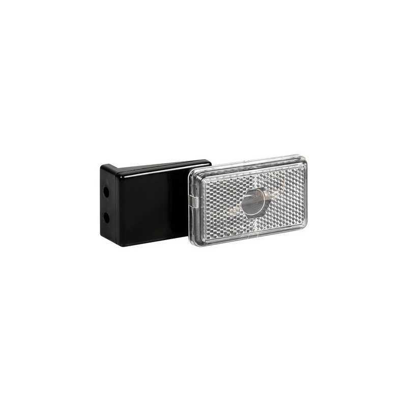 Luce ingombro con catarifrangente e staffa 12 24V - Bianco