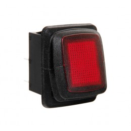 Interruttore impermeabile con spia a Led - 12 24V - Rosso