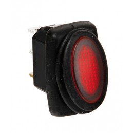 Micro interruttore impermeabile con spia a Led - 12 24V - Rosso