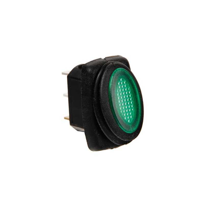 Micro interruttore impermeabile con spia a Led - 12 24V - Verde