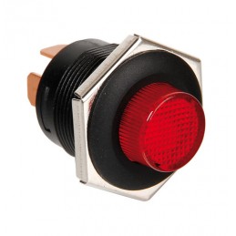 Interruttore a pulsante con spia a Led - 12 24V - Rosso