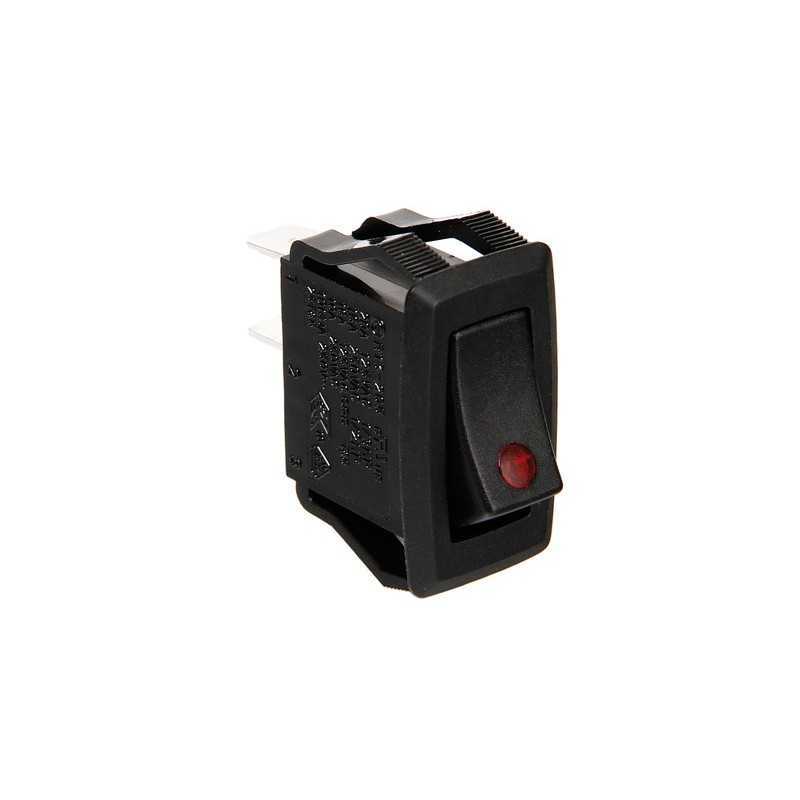 Micro interruttore con spia a Led - 12 24V - Rosso