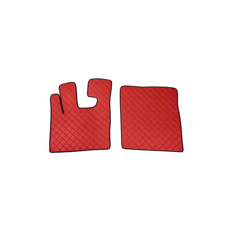 Coppia tappeti in similpelle - Rosso - Daf XF 105 (02 04 12 14)