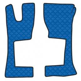 Coppia tappeti in similpelle - Blu - Mercedes Actros MP4 (09 11 ) cabina stretta