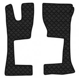 Coppia tappeti in similpelle - Nero - Mercedes Actros MP4 (09 11 ) cabina stretta