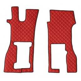 Coppia tappeti in similpelle - Rosso - Scania R Serie 7 (11 16 ) sedile pass. pneumatico