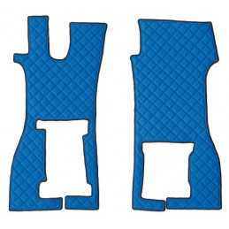 Coppia tappeti in similpelle - Blu - Scania R Serie 7 (11 16 ) sedile pass. pieghevole