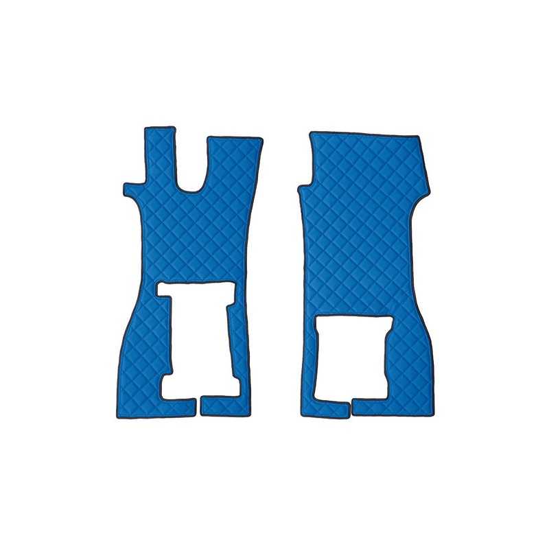 Coppia tappeti in similpelle - Blu - Scania R Serie 7 (11 16 ) sedile pass. pieghevole