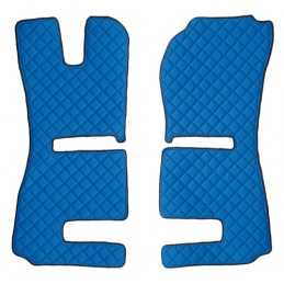 Coppia tappeti in similpelle - Blu - Scania R Serie 6 - Streamline (09 13 12 17) sedili Recaro sedile pass. pieghevole