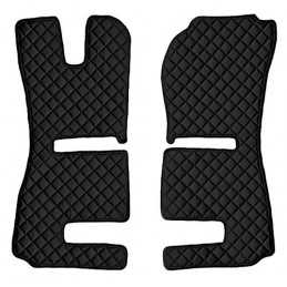 Coppia tappeti in similpelle - Nero - Scania R Serie 6 - Streamline (09 13 12 17) sedili Recaro sedile pass. pieghevole