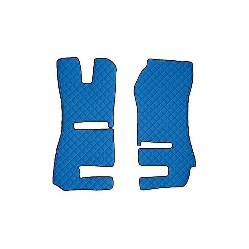 Coppia tappeti in similpelle - Blu - Scania R Serie 6 - Streamline (09 13 12 17) sedili Recaro sedile pass. pneumatico