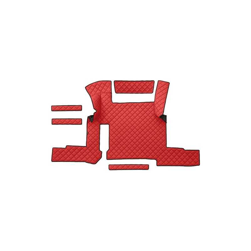 Tappeto centrale in similpelle - Rosso - Man TGX (01 18 ) automatico 1 cassetto