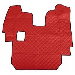 Tappeto centrale in similpelle - Rosso - Scania R Serie 5 (03 04 08 09) manuale