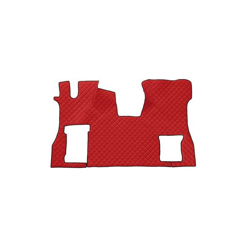 Tappeto unico in similpelle - Rosso - Scania S (11 16 ) no tunnel sedile pass. pieghevole