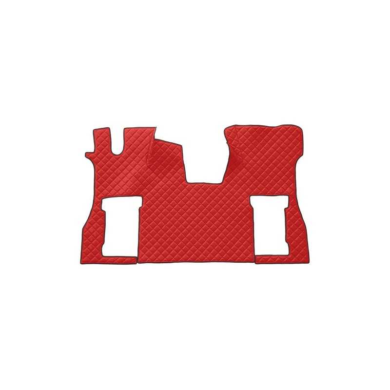 Tappeto unico in similpelle - Rosso - Scania S (11 16 ) no tunnel sedile pass. pneumatico