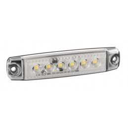 Luce ingombro a 6 Led montaggio in superficie 12 24V - Bianco