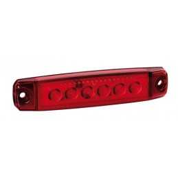 Luce ingombro a 6 Led montaggio in superficie 12 24V - Rosso