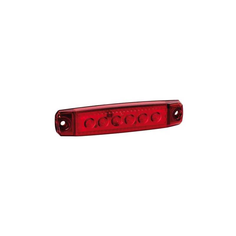 Luce ingombro a 6 Led montaggio in superficie 12 24V - Rosso