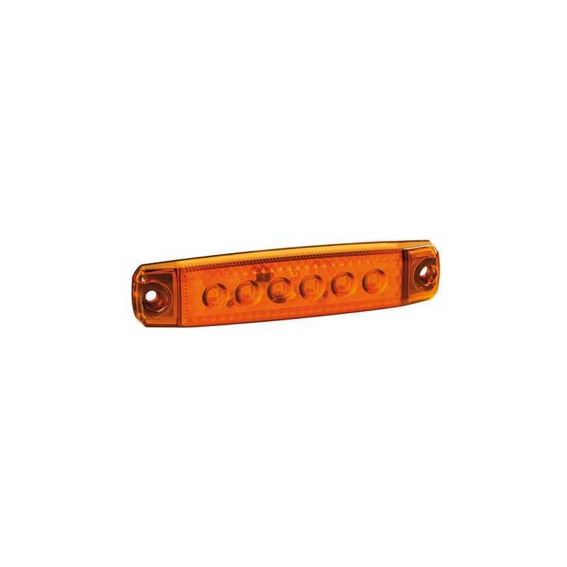 Set 20 pz luce ingombro a 6 Led montaggio in superficie 12 24V - Arancio