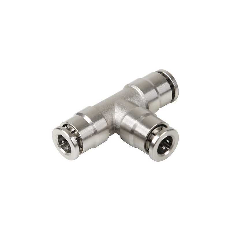 Raccordo rapido a T in metallo per tubi aria - 6 mm