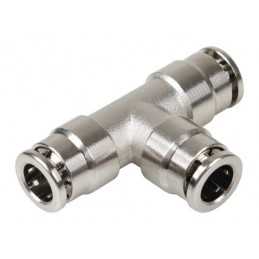 Raccordo rapido a T in metallo per tubi aria - 8 mm