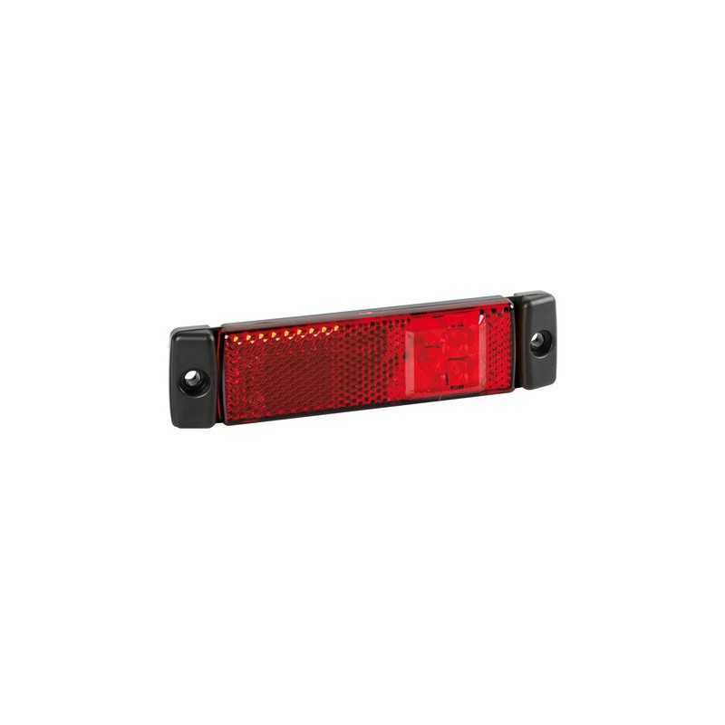 Luce supplementare a 3 Led con catarifrangente - 24V - Rosso