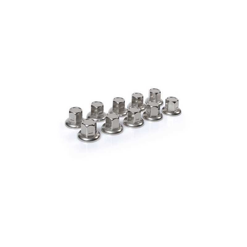 Set 10 copribulloni in acciaio inox - 33 mm