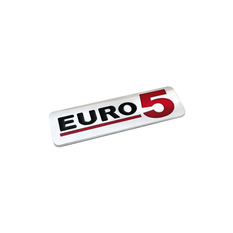 Emblema Antinquinamento 3D cromato - 170x50 mm - Euro 5