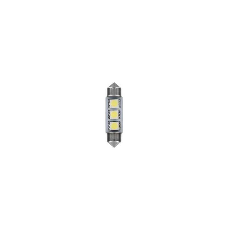 24 28V Hyper-Led 9 - 3 SMD x 3 chips - 10x39 mm - SV8 5-8 - 20 pz - Busta - Bianco - Doppia polarità