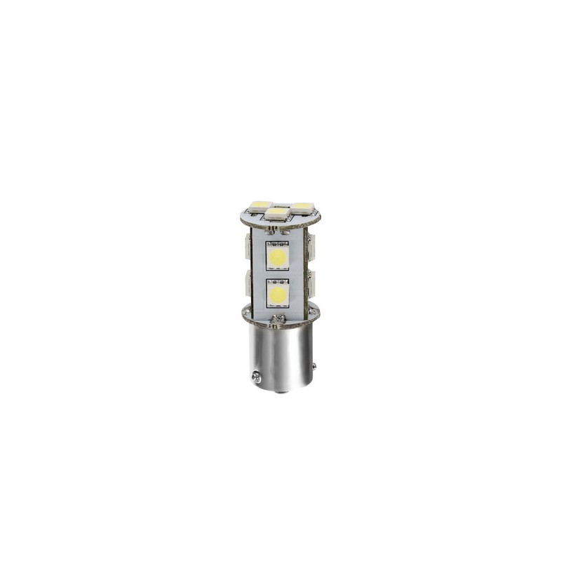 24 28V Hyper-Led 33 - 11 SMD x 3 chips - (P21W) - BA15s - 1 pz - D Blister - Bianco - Doppia polarità