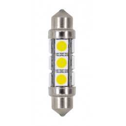 24 30V Hyper-Led 36 - 12 SMD x 3 chips - 11x41 mm - SV8 5-8 - 2 pz - Scatola - Bianco - Doppia polarità