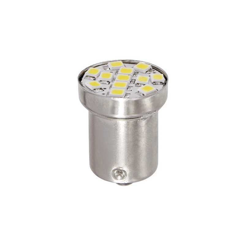 24 28V Hyper-Led 12 - 12 Smd x 1 chip - (R5W) - BA15s - 1 pz - D Blister - Bianco - Doppia polarità
