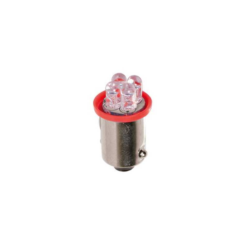 24V Micro lampada 4 Led - (T4W) - BA9s - 2 pz - D Blister - Rosso