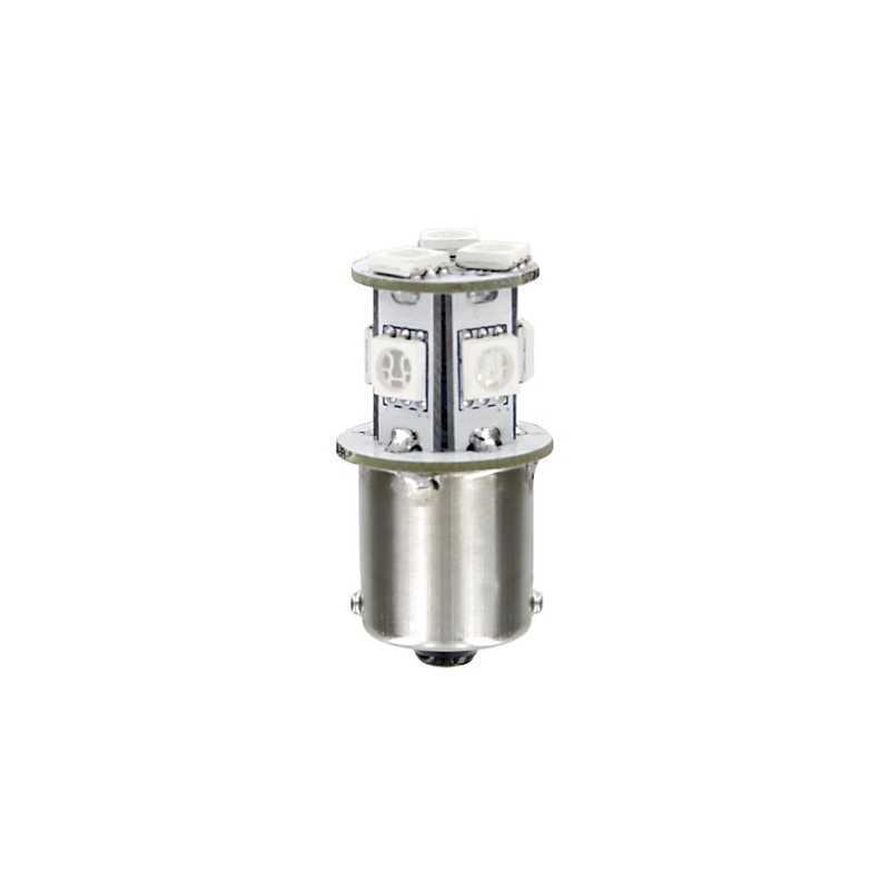 24 28V Hyper-Led 24 - 8 SMD x 3 chips - (P21W) - BA15s - 1 pz - D Blister - Bianco - Doppia polarità