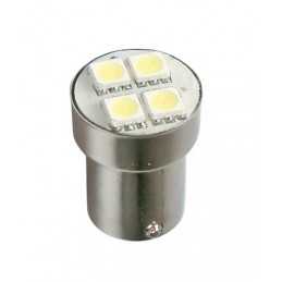 24V Hyper-Led 12 - 4 SMD x 3 chips - (P21W) - BA15s - 1 pz - D Blister - Blu - Doppia polarità