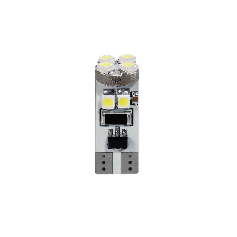 24V Hyper-Led 24 - 8 SMD x 3 chips - (T10) - Trifocus - W2 1x9 5d - 2 pz - Scatola - Bianco - Doppia polarità - Resistenza inco
