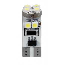 24V Hyper-Led 24 - 8 SMD x 3 chips - (T10) - Trifocus - W2 1x9 5d - 2 pz - Scatola - Rosso - Doppia polarità - Resistenza incor