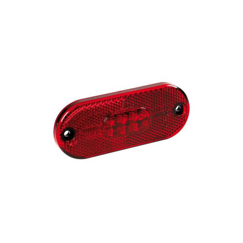 Luce perimetrale a 5 led con catarifrangente 24V - Rosso