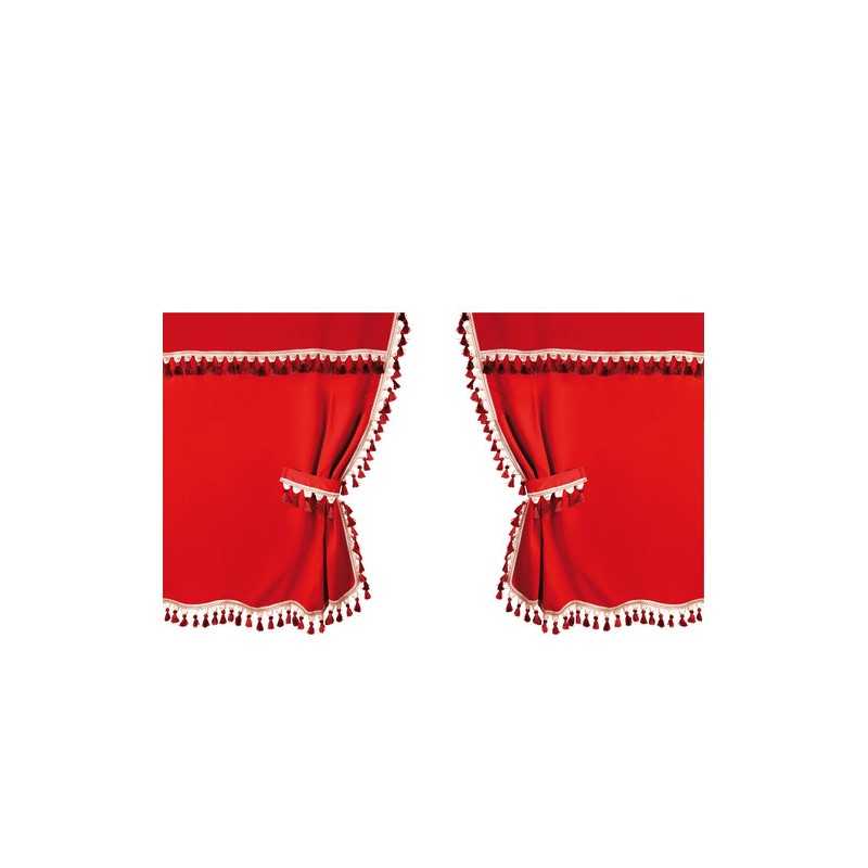 Oscura tende centrali per camion cabina standard - Rosso