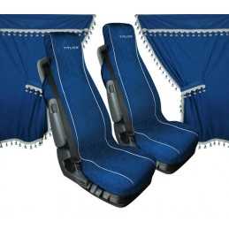Melissa set tende e coprisedili in microfibra per camion - Blu