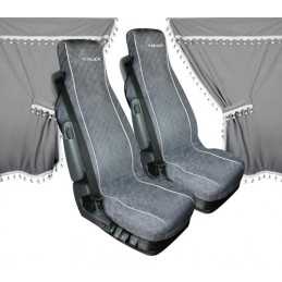 Melissa set tende e coprisedili in microfibra per camion - Grigio