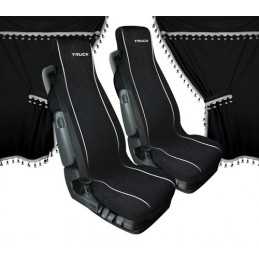 Melissa set tende e coprisedili in microfibra per camion - Nero