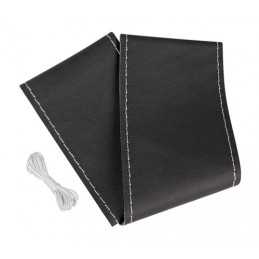 Premium Truck coprivolante in pelle - M - 44 46 cm - Nero Argento