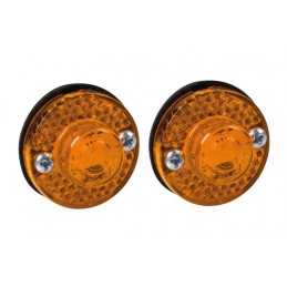 Coppia luci ingombro a 1 Led 24V - Arancio