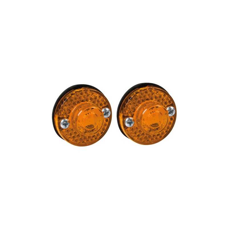 Coppia luci ingombro a 1 Led 24V - Arancio