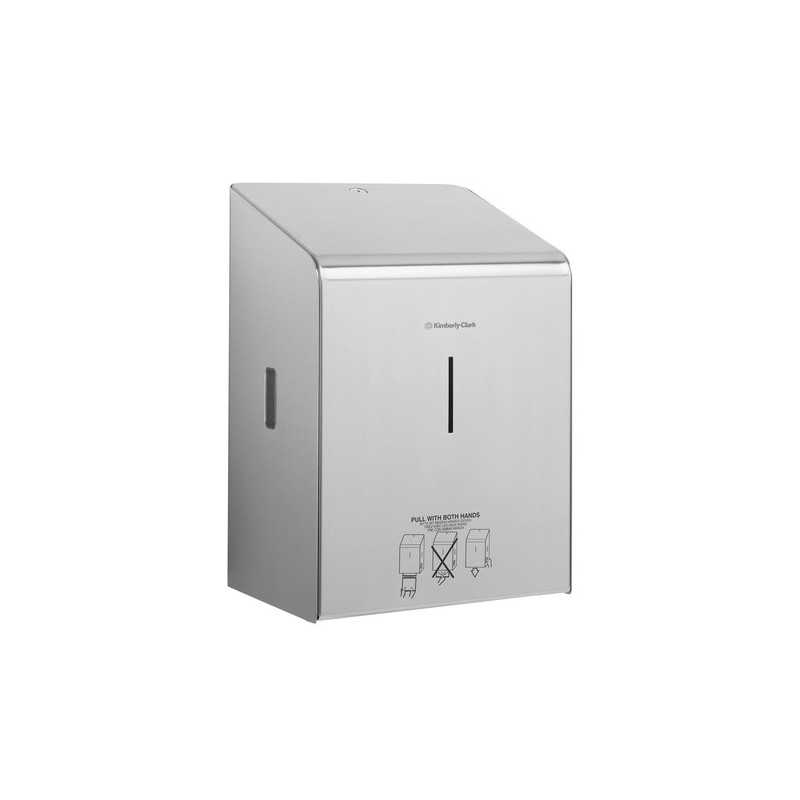 Dispenser in acciaio inox per asciugamani di carta rotolo XL
