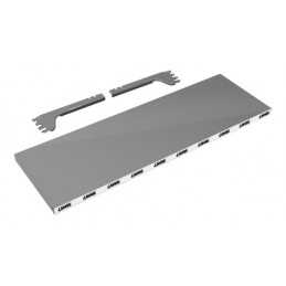 Ripiano grigio per scaffali lineari forati nero - 97x31 cm